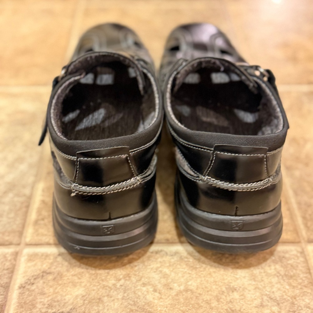 Stacy Adams Mens Black Fisherman Sandals 25528-005 Size 11.5 M Hook Loop Strap - Picture 8 of 12